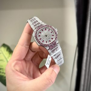 Patek Philippe Nautilus 7118 Replica 11 Đính Ruby Đỏ + Kim Cương Moissanite 35 (3)