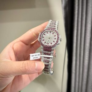 Patek Philippe Nautilus 7118 Replica 11 Đính Ruby Đỏ + Kim Cương Moissanite 35 (3)