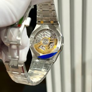 Audemars Piguet Replica 11 Royal Oak 15500ST Frosted Gold Mặt Xanh Blue APS 41mm (2)