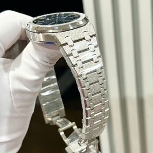 Audemars Piguet Replica 11 Royal Oak 15500ST Frosted Gold Mặt Xanh Blue APS 41mm (2)