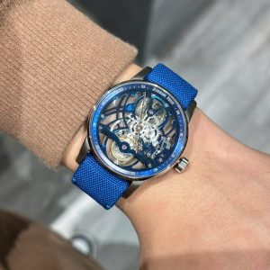Audemars Piguet Tourbillon Openworked 26600 Rep 1 1 Máy Lộ Cơ Màu Xanh Blue 41mm (2)