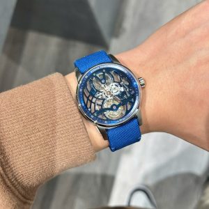 Audemars Piguet Tourbillon Openworked 26600 Rep 1 1 Máy Lộ Cơ Màu Xanh Blue 41mm (2)