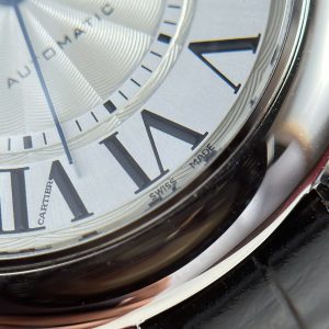 Cartier Ballon Bleu Replica 11 Cao Cấp Mặt Trắng Dây Da Nhà Máy AF 42mm (2)