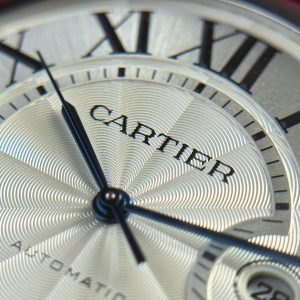 Cartier Ballon Bleu Replica 11 Cao Cấp Mặt Trắng Dây Da Nhà Máy AF 42mm (2)