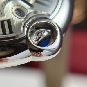 Cartier Ballon Bleu Replica 11 Cao Cấp Mặt Trắng Dây Da Nhà Máy AF 42mm (2)