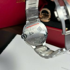 Cartier Ballon Bleu Replica 11 Nam Mặt Trắng Dây Kim Loại AF 42mm (2)