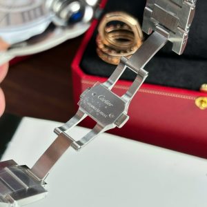 Cartier Ballon Bleu Replica 11 Nam Mặt Trắng Dây Kim Loại AF 42mm (2)
