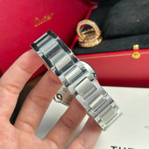 Cartier Ballon Bleu Replica 11 Nam Mặt Trắng Dây Kim Loại AF 42mm (2)