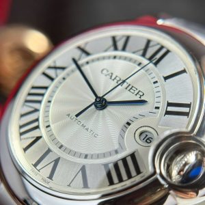 Cartier Ballon Bleu Replica 11 Nam Mặt Trắng Dây Kim Loại AF 42mm (2)