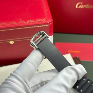 Cartier Santos Nam Replica 11 Màu Đen Dây Cao Su Nhà Máy BV 39 (2)