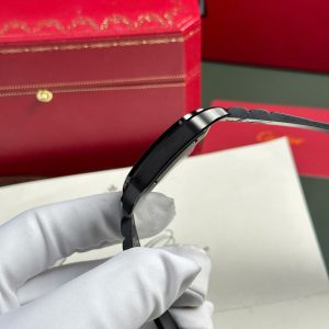 Cartier Santos Nam Replica 11 Màu Đen Dây Cao Su Nhà Máy BV 39 (2)
