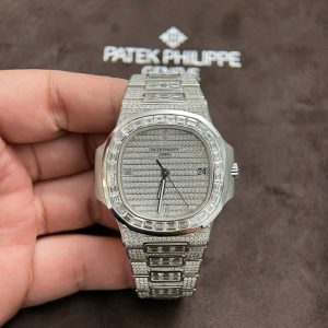 Đồng Hồ Patek Philippe Nautilus 5719 Chế Tác Vàng Trắng 18K Kim Cương 40mm (2)