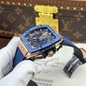 Hublot Chế Tác Spirit Of Big Bang King Gold Viền Gốm Xanh Blue BBF 42mm (1)
