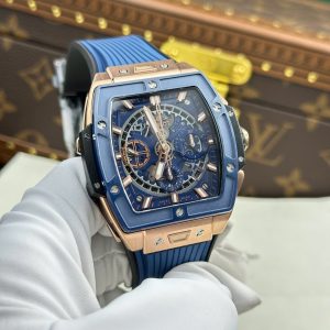 Hublot Chế Tác Spirit Of Big Bang King Gold Viền Gốm Xanh Blue BBF 42mm (1)