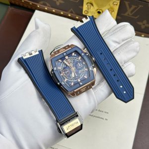 Hublot Chế Tác Spirit Of Big Bang King Gold Viền Gốm Xanh Blue BBF 42mm (1)