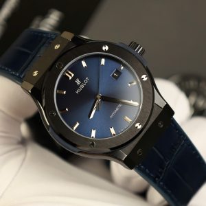 Hublot Classic Fusion Rep 11 Cao Cấp Vỏ Gốm Đen Máy SW300 Màu Xanh Blue 42mm (2)