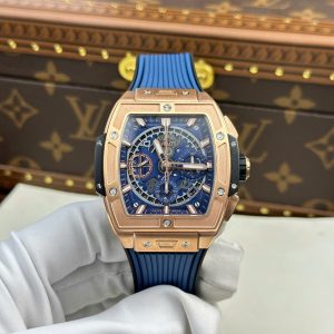Hublot Spirit Of Big Bang King Gold Replica 11 Mặt Xanh Blue Nhà Máy BBF 42mm (2)