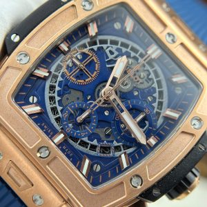Hublot Spirit Of Big Bang King Gold Replica 11 Mặt Xanh Blue Nhà Máy BBF 42mm (2)