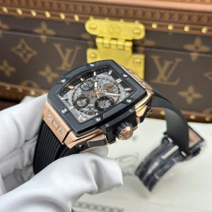 Hublot Spirit Of Big Bang King Gold Replica Cao Cấp Viền Gốm Đen Nhà Máy BBF 42mm (2)