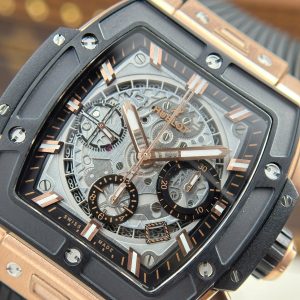 Hublot Spirit Of Big Bang King Gold Replica Cao Cấp Viền Gốm Đen Nhà Máy BBF 42mm (2)
