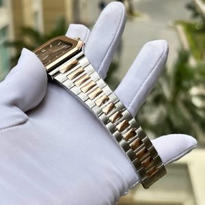 Patek Philippe Cubitus 5821 Demi Vàng Hồng Rep 11 Cao Cấp Mặt Vuông Màu Chocolate 45mm (1)