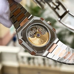 Patek Philippe Cubitus 5821 Demi Vàng Hồng Rep 11 Cao Cấp Mặt Vuông Màu Chocolate 45mm (1)