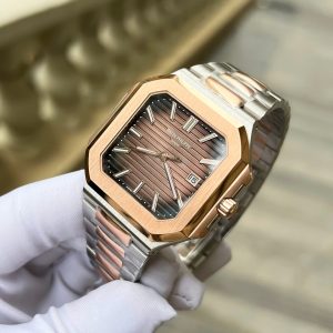 Patek Philippe Cubitus 5821 Demi Vàng Hồng Rep 11 Cao Cấp Mặt Vuông Màu Chocolate 45mm (1)