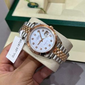 Rolex DateJust Chế Tác Bọc Vàng Thật Mặt Khảm Xà Cừ 41mm (2)