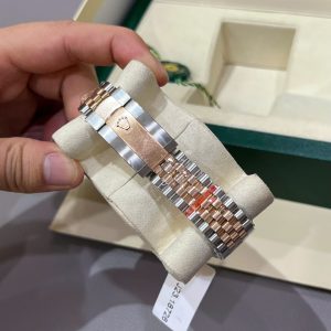 Rolex DateJust Chế Tác Bọc Vàng Thật Mặt Khảm Xà Cừ 41mm (2)