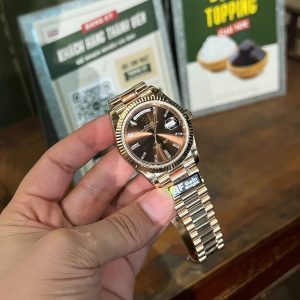 Rolex Day-Date 228235 Rep 11 Cao Cấp Mặt Chocolate Trọng Lượng 186 Gram Nhà Máy QF 40mm (2)