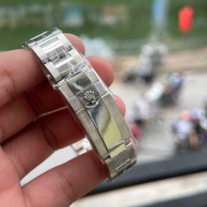 Rolex Daytona Chế Tác Vàng Trắng 18K Nguyên Khối + Đính Kim Cương Baguette Hong Kong 40mm (2)