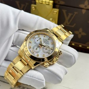 Rolex Daytona Cosmograph 116508 Chế Tác Bọc Vàng Thật Mặt Khảm Xà Cừ 40mm (2)