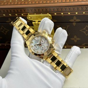 Rolex Daytona Cosmograph 116508 Chế Tác Bọc Vàng Thật Mặt Khảm Xà Cừ 40mm (2)