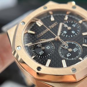 Audemars Piguet Rep 11 Cao Cấp Royal Oak 26240ST Màu Vàng Hồng Mặt Đen APS New 2025 41mm (2)
