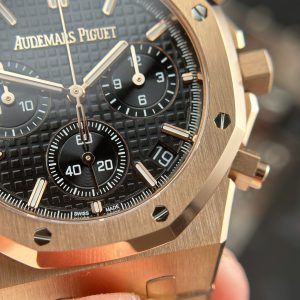 Audemars Piguet Rep 11 Cao Cấp Royal Oak 26240ST Màu Vàng Hồng Mặt Đen APS New 2025 41mm (2)