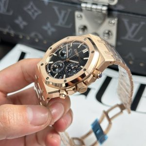 Audemars Piguet Rep 11 Cao Cấp Royal Oak 26240ST Màu Vàng Hồng Mặt Đen APS New 2025 41mm (2)