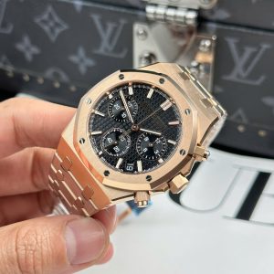 Audemars Piguet Rep 11 Cao Cấp Royal Oak 26240ST Màu Vàng Hồng Mặt Đen APS New 2025 41mm (2)
