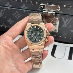 Audemars Piguet Royal Oak 26240 Replica 11 Màu Vàng Hồng Mặt Xanh Lá Cây Nhà Máy APS 41mm (1)