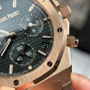 Audemars Piguet Royal Oak 26240 Replica 11 Màu Vàng Hồng Mặt Xanh Lá Cây Nhà Máy APS 41mm (1)