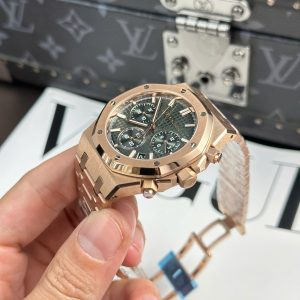Audemars Piguet Royal Oak 26240 Replica 11 Màu Vàng Hồng Mặt Xanh Lá Cây Nhà Máy APS 41mm (1)