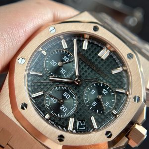 Audemars Piguet Royal Oak 26240 Replica 11 Màu Vàng Hồng Mặt Xanh Lá Cây Nhà Máy APS 41mm (1)