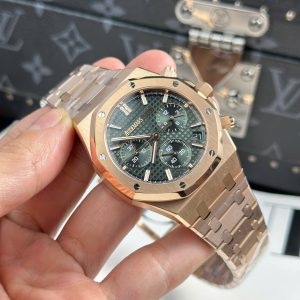 Audemars Piguet Royal Oak 26240 Replica 11 Màu Vàng Hồng Mặt Xanh Lá Cây Nhà Máy APS 41mm (1)