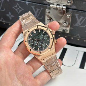 Audemars Piguet Royal Oak 26240 Replica 11 Màu Vàng Hồng Mặt Xanh Lá Cây Nhà Máy APS 41mm (1)