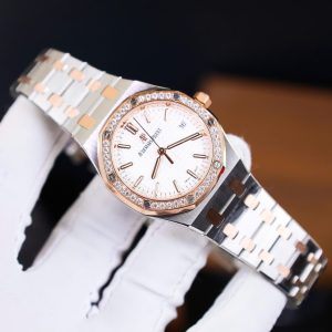 Audemars Piguet Royal Oak Rep 11 Cao Cấp Nữ Màu Demi Vàng Hồng 34mm (2)