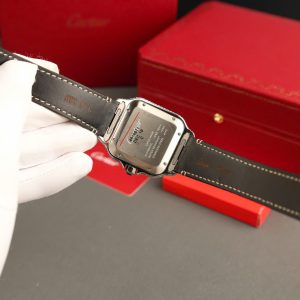 Cartier Santos Chế Tác Mặt Nâu Đính Kim Cương Moissanite Nhà Máy BV 39 (2)