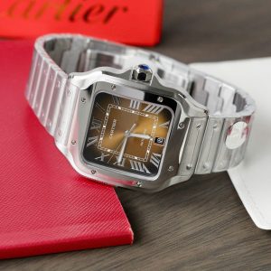 Cartier Santos WSSA0064 Replica 11 Mặt Nâu Nhà Máy BV 39 (2)