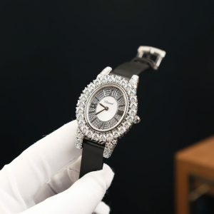 Chopard L’heure Du Diamant Oval Chế Tác Đính Full Kim Cương Moissanite 34mm (2)