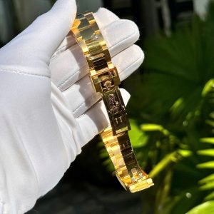 Đồng Hồ Rolex Daytona Rainbow Bọc Vàng 18K Đính Moissanite Đá Quý Tổng Hợp 40mm (8)