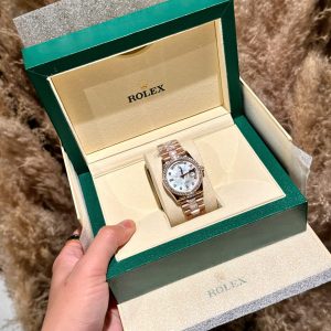 Đồng Hồ Rolex Nam Rep 11 Day-Date Mặt Số Xà Đính Moissanite Bọc Vàng 18K 40mm (11)