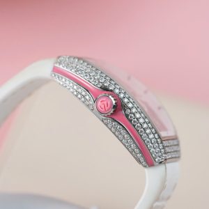 Franck Muller V32 Chế Tác Đính Full Kim Cương Moissanite Cọc Số 7 Màu 36mm (2)